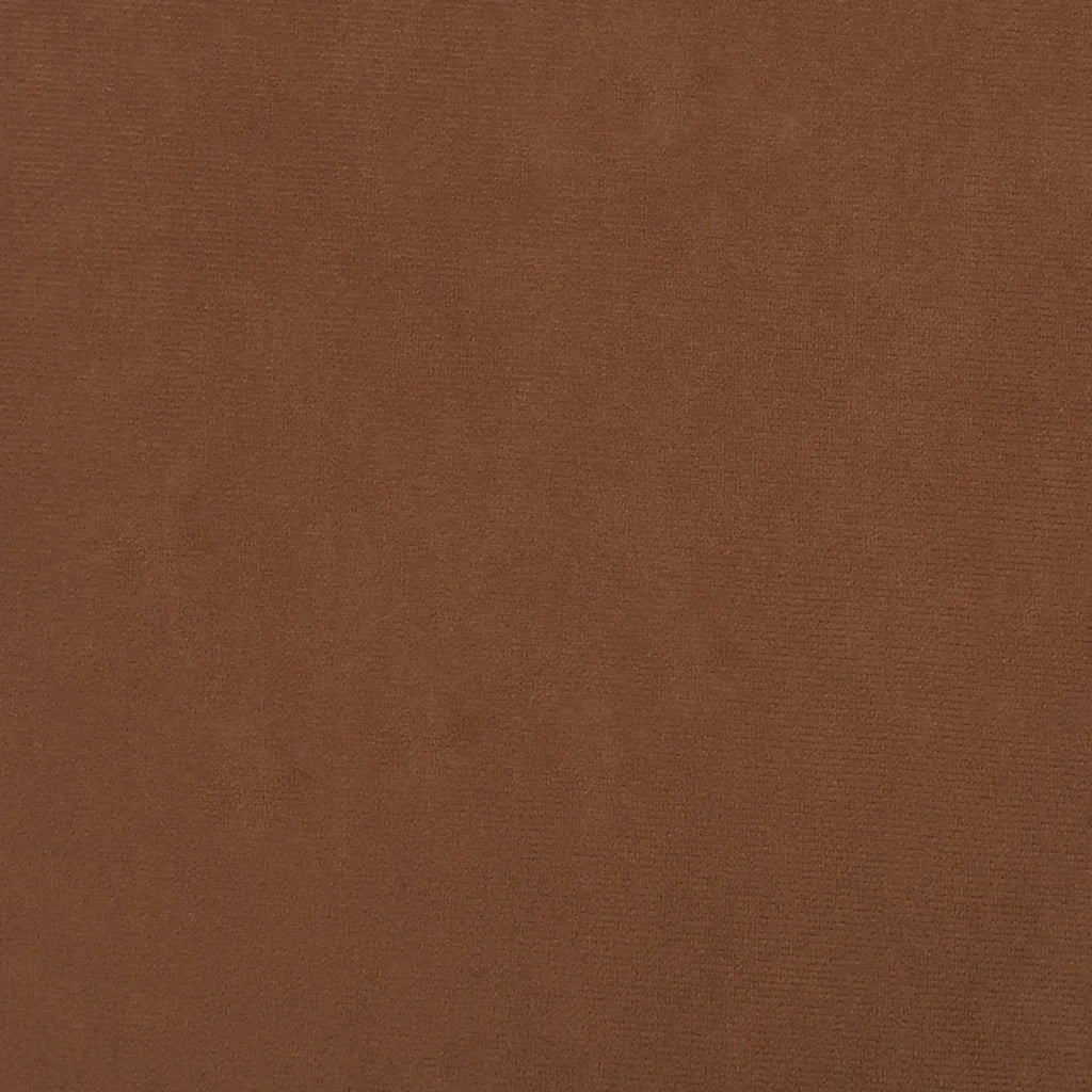 Sgabello Rotondo Marrone in Velluto CFW4398052