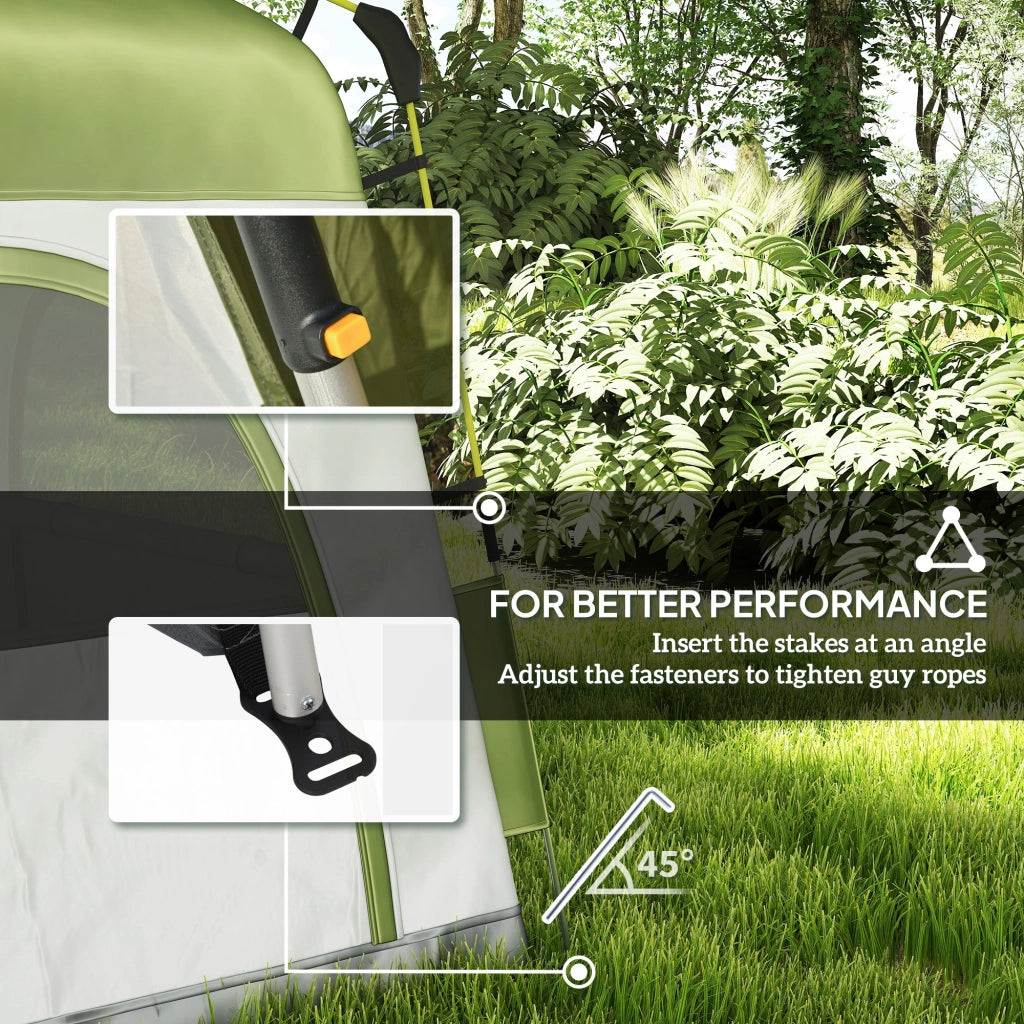 Tenda da giardino pop-up automatica ¨C Minimal ¨C Verde e grigio 240x240x199 cm