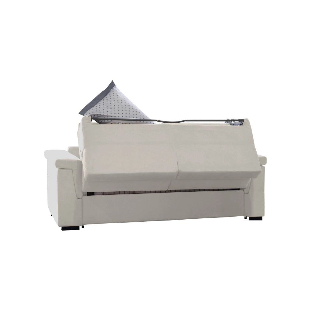 Tenna, Divano Letto 2 Posti Sfoderabile Made in Italy, 185x95 cm Beige