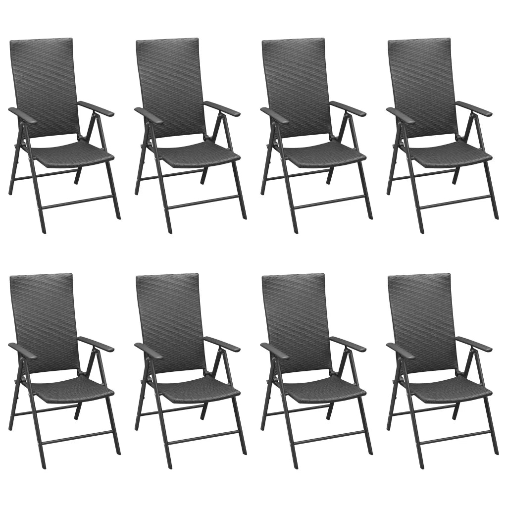 Set da Pranzo da Giardino 9 pz Nero 3060063