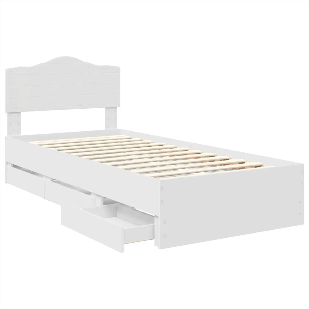 Struttura del letto Bianco 75 x 190 cm Legno Ingegnerizzato 3413054