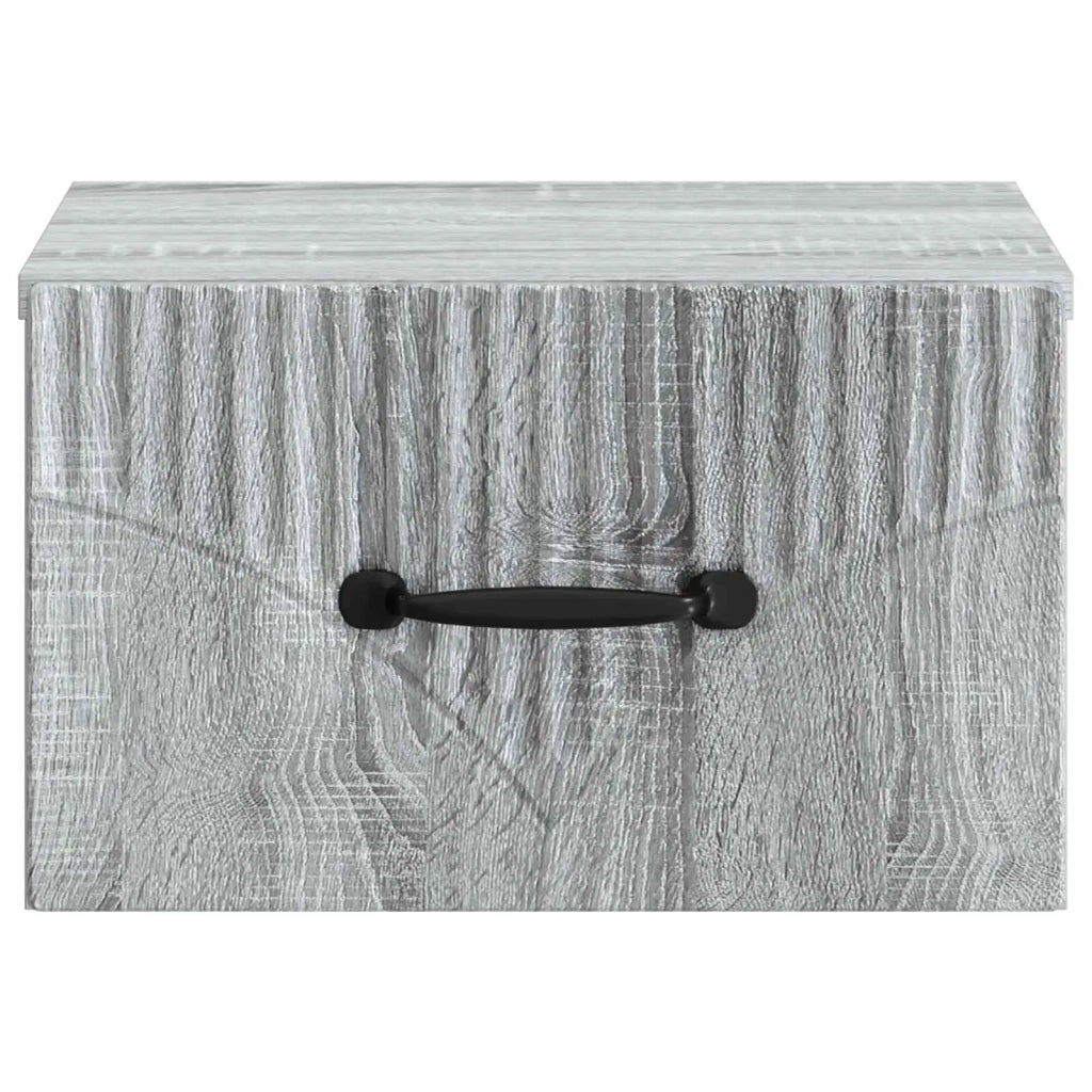 Mobiletto da notte a muro Grigio Sonoma 34,5 x 33 x 20 cm 898947