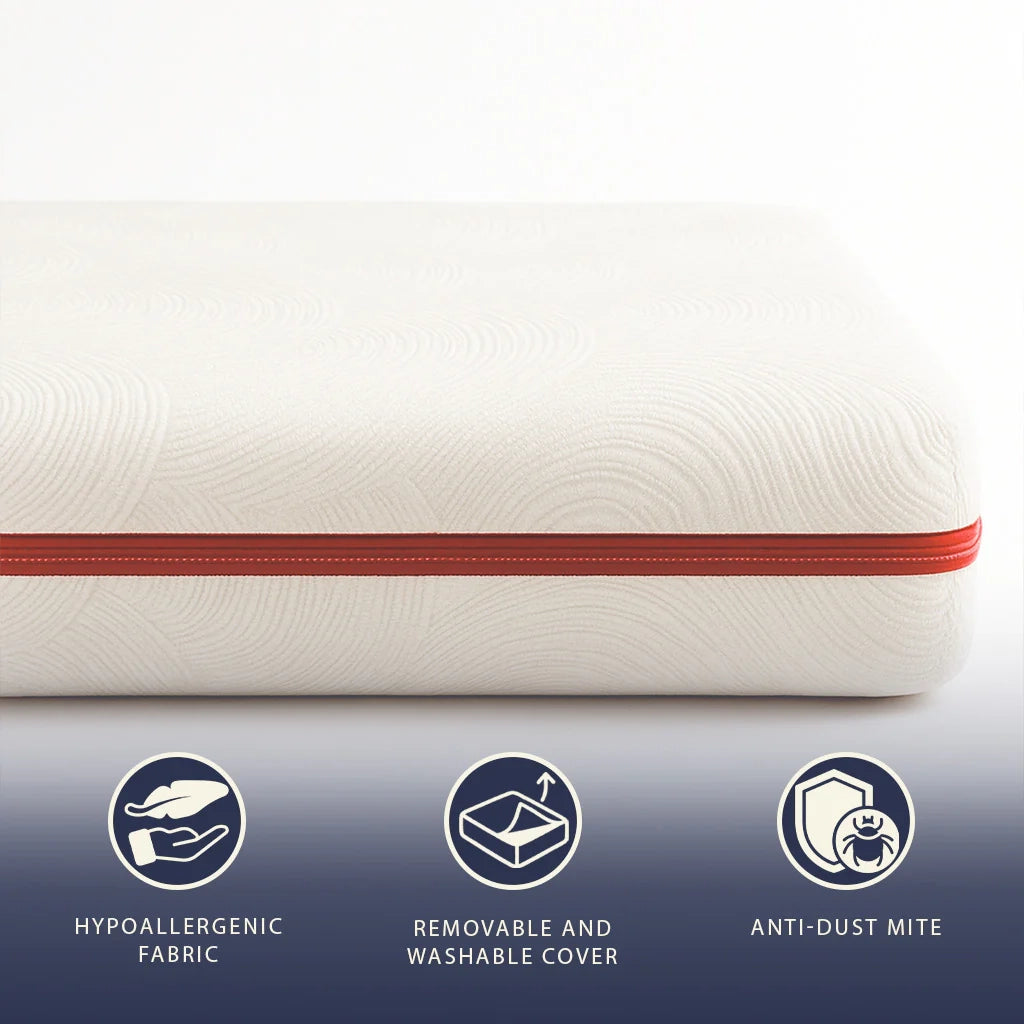 Topper 140 x 200 in Memory Foam a 9 Zone Differenziate | Alto 5 cm | Tessuto Pure Anallergico e Sfoderabile | Correttore Materasso Prodotto in Italia