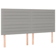 Testiera | Testata Grigio Chiaro 160x5x118/128 cm Tessuto