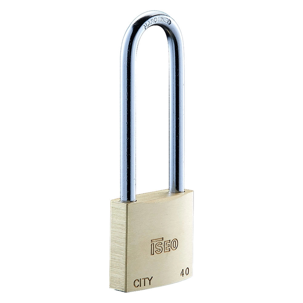 LUCCHETTO RETTANGOLARE ARCO LUNGO mm 40- 10 pezzi  - ISEO