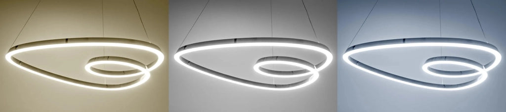 Lampada Da Soffitto Pensile Ring Moderno Led+telecomando App798-cp Chrome