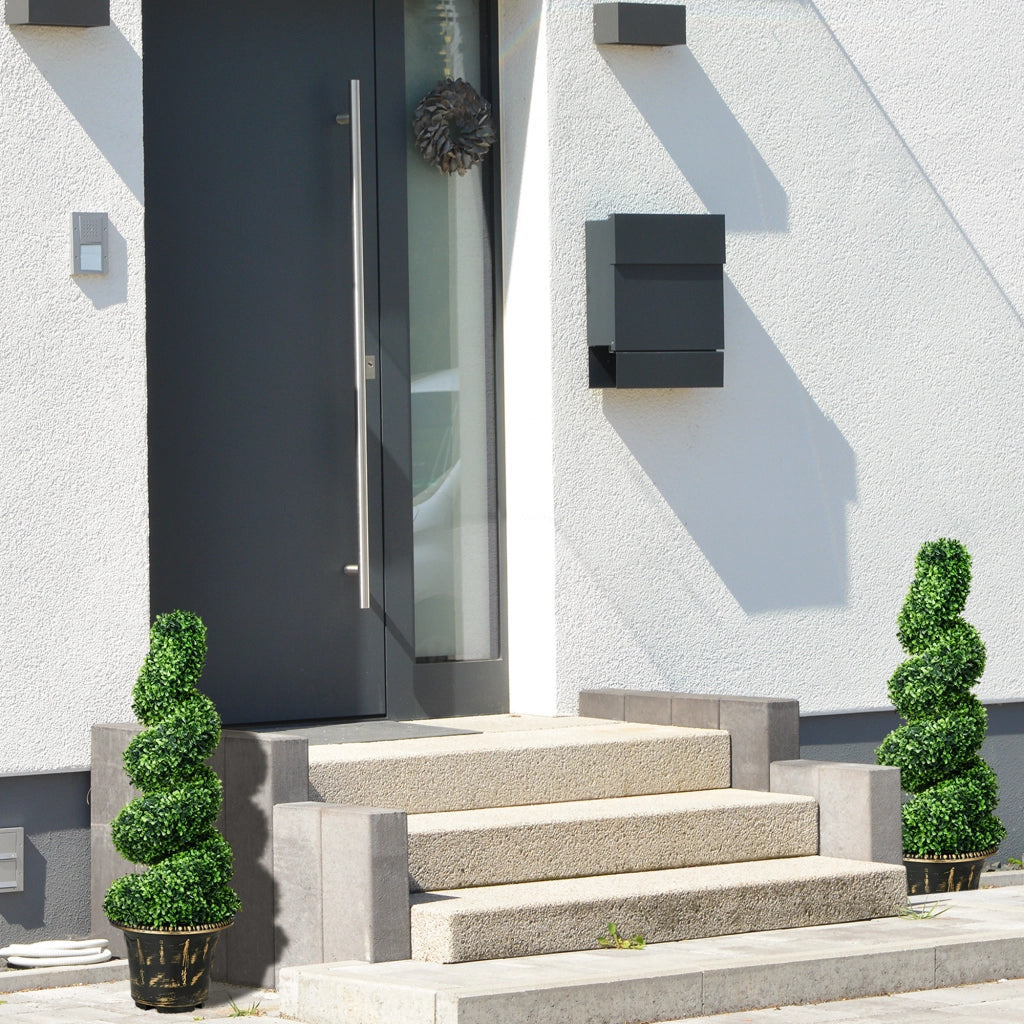 Set Piante Artificiali Buxus Spiraliforme ¨C Minimal ¨C Verde 90 cm