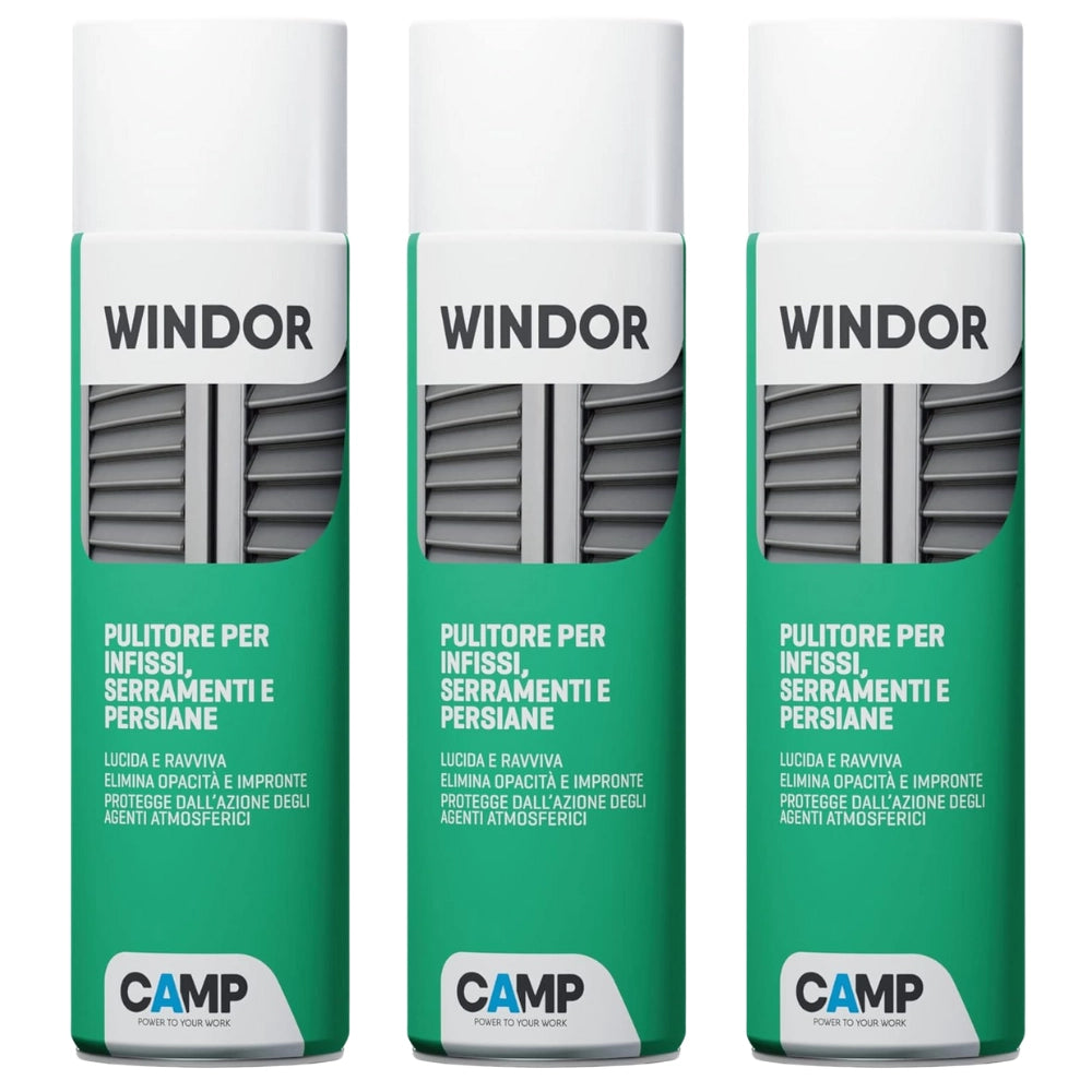Windor spray lucida e ravviva infissi e serramenti 500 ml 3 pezzi