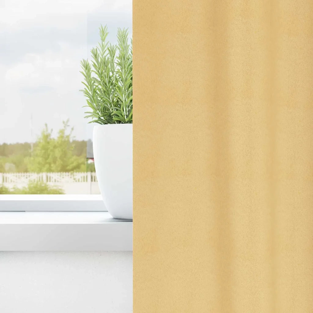 Tende Blackout con Anelli 2 pz Beige 260 x 140 cm Poliestere 4107317