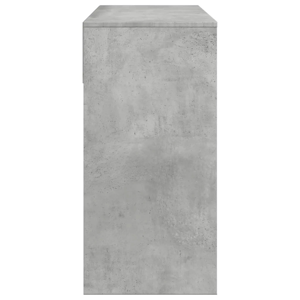 Toeletta | Tavolo da Trucco con Specchio Grigio Cemento 80x39x80 cm