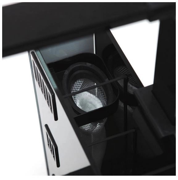 Aqpet Kubic 50 Rear Nero - vasca in vetro extrachiaro cm50×50×50h con filtro posteriore