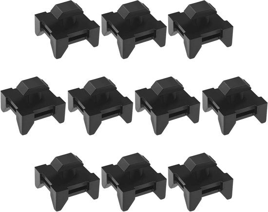 Cable holder clips per profilo standard europeo 4040 - Nero - 10 pezzi