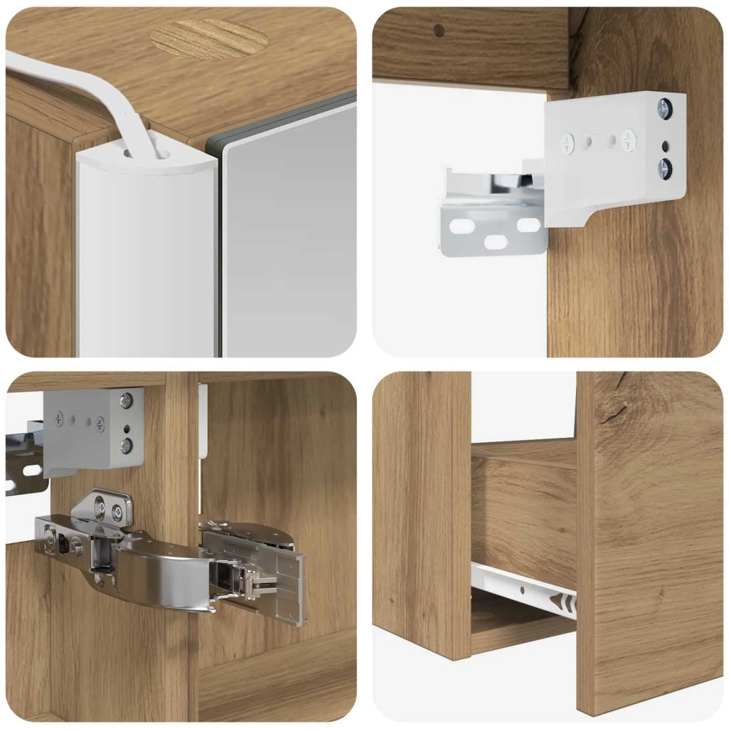 Set di mobili per il bagno 4 pcs Rovere Artigianale 3406910