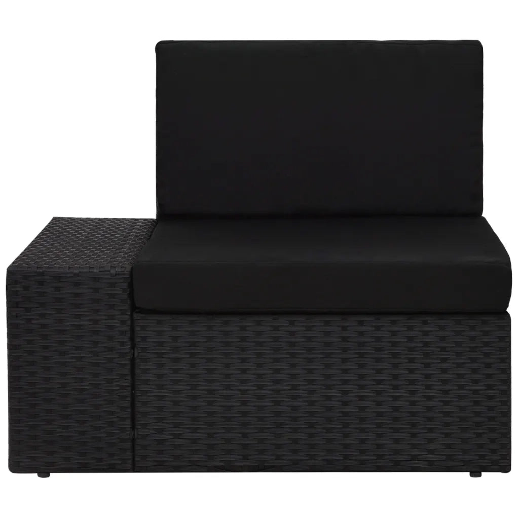 Set Divani da Giardino 9 pz con Cuscini in Polyrattan Nero 3067138