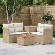 Set di divani 6 pz Beige e Bianco Crema 3447362