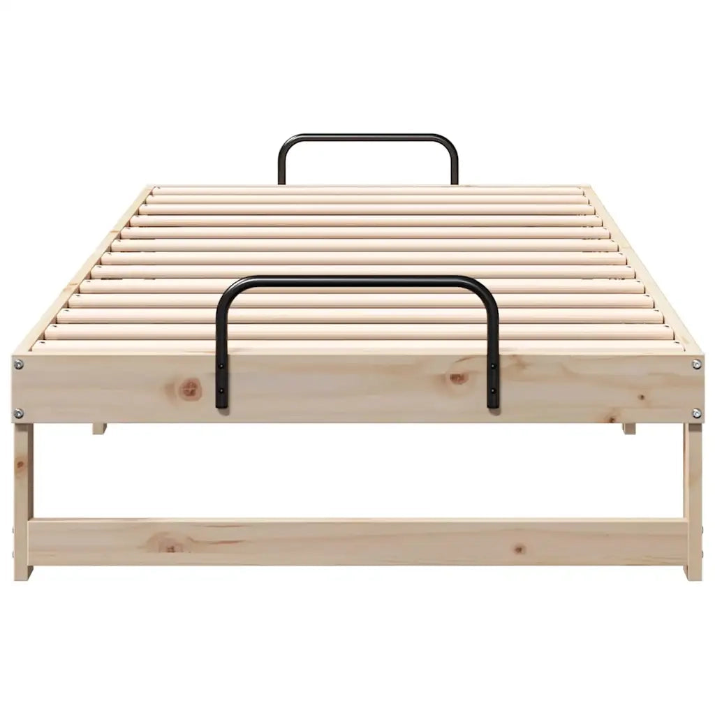 Struttura del letto Marrone 75 x 190 cm Pino massello 873154
