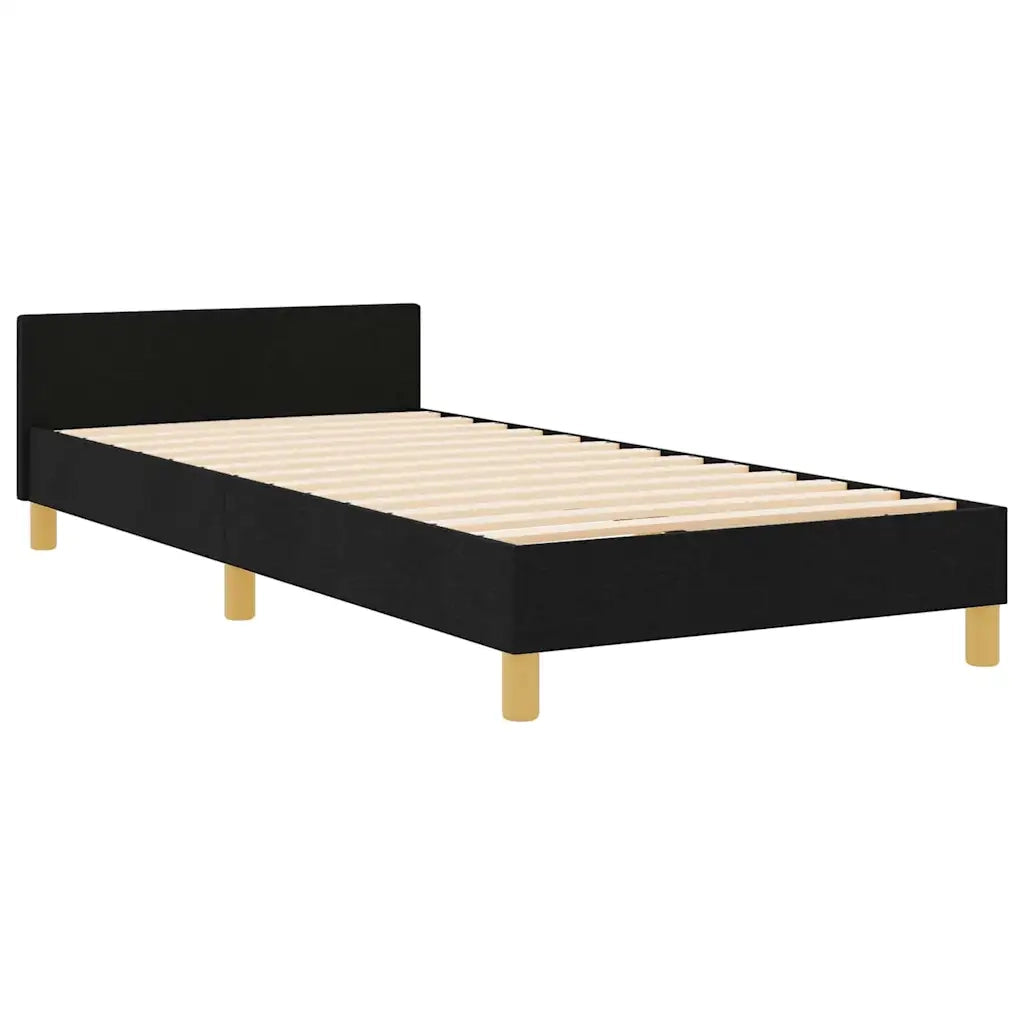 Struttura del letto con testiera Nero 100 x 200 cm Tessuto 3344783