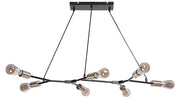 Lampada a sospensione Branwen Rabalux 7 luci E27 nera