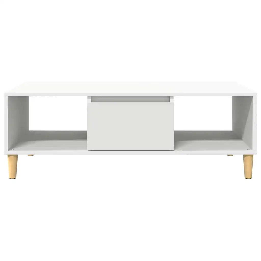 Tavolino da salotto Bianco 102 x 55 x 35 cm Legno multistrato 876189