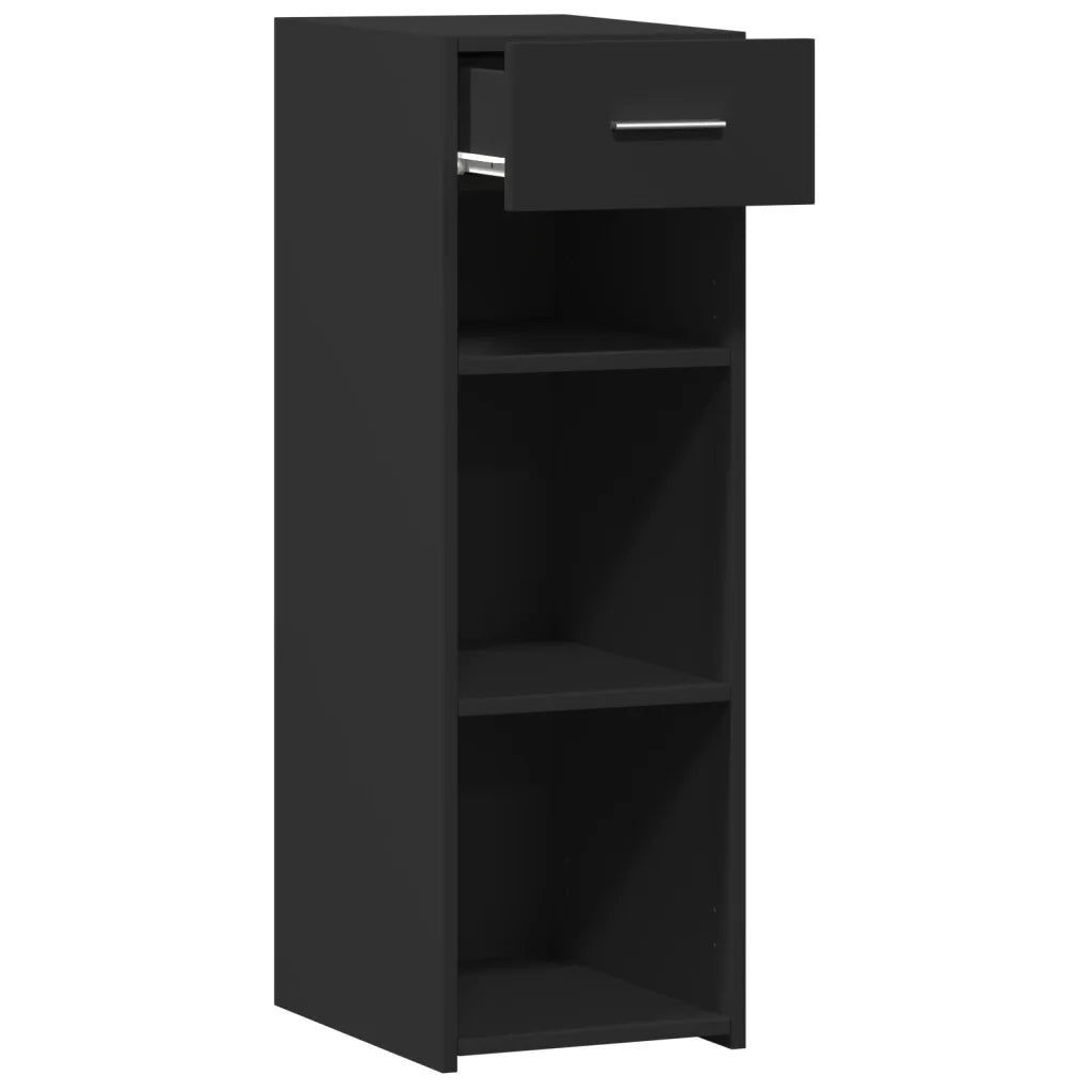 Credenza Nera 30x42,5x93 cm in Legno Multistrato 846307