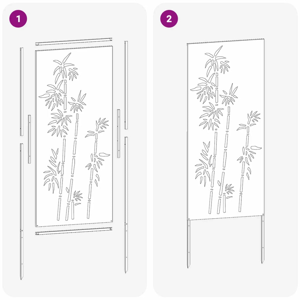 Schermo per privacy in giardino Floreale Bianco 50 x 140 cm 876295