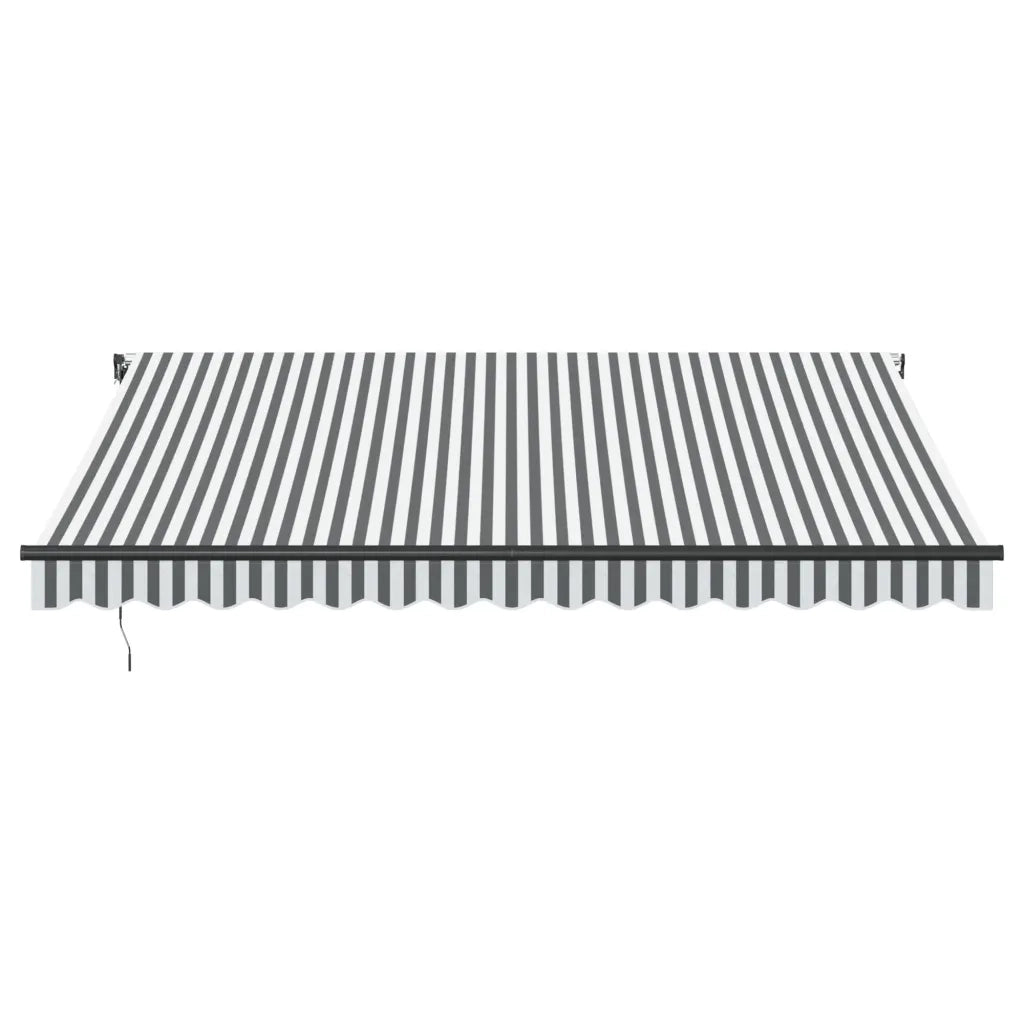 Tenda Retrattile Automatica LED Antracite e Bianco 400x350 cm 3215811