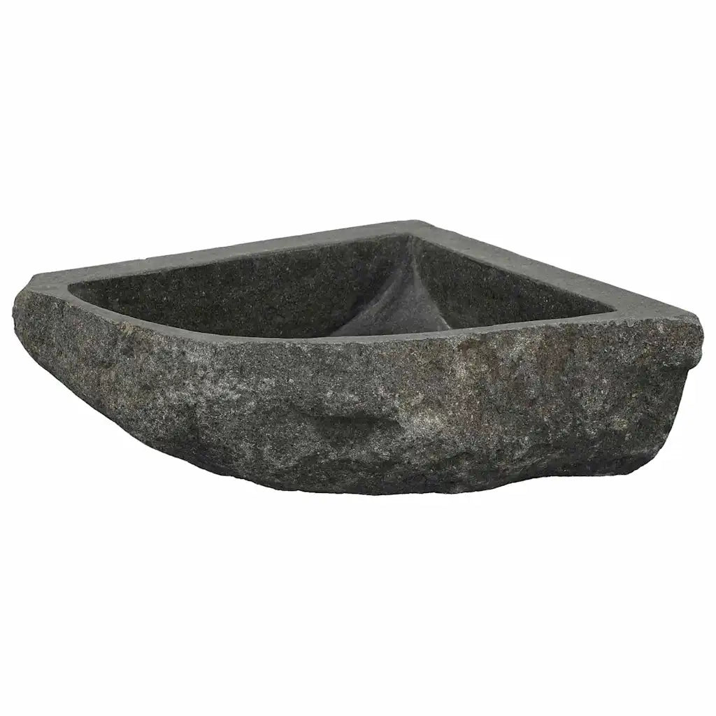 vidaXL Lavabo ad angolo sospeso Grigio (30-37) x (30-37) x 12 cm