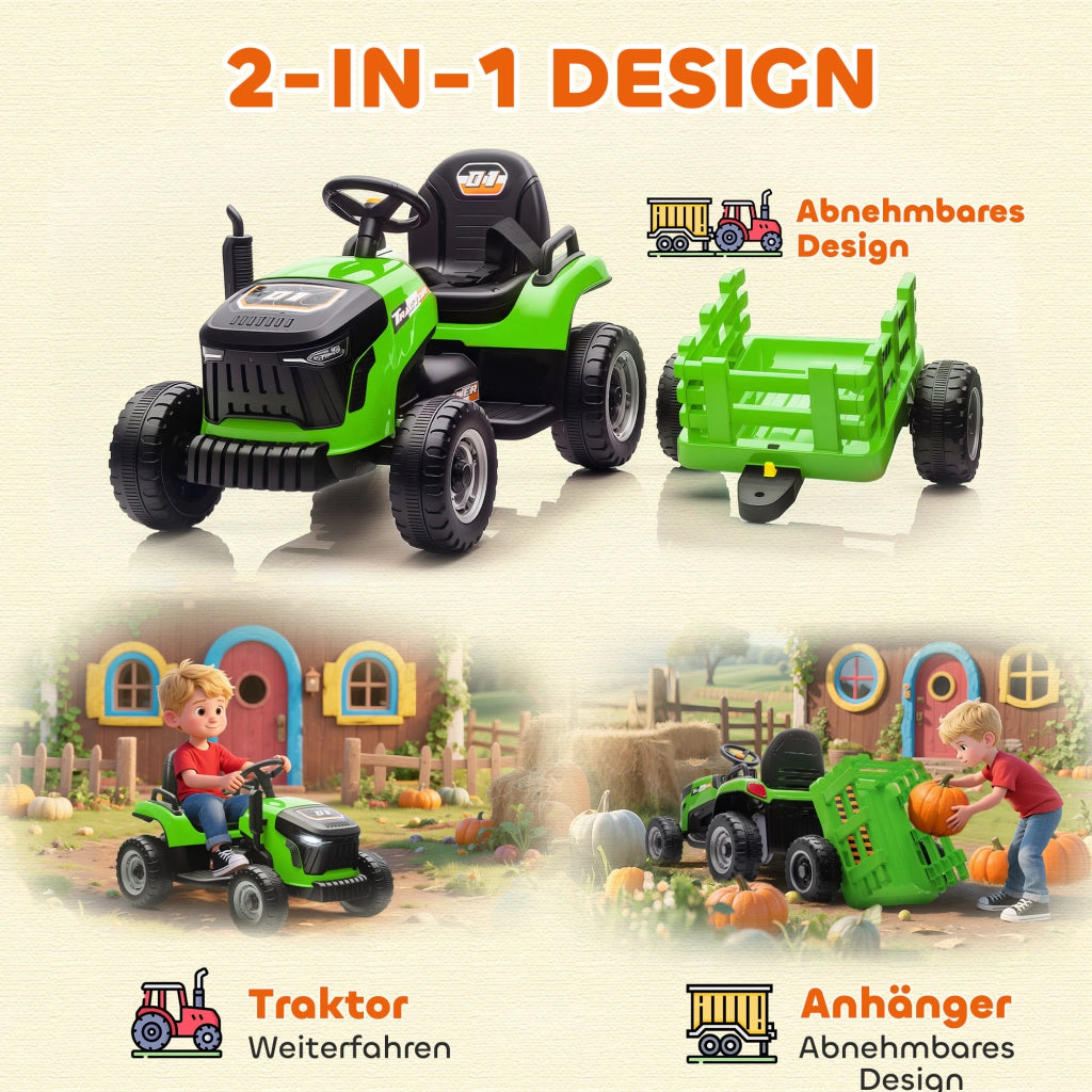 Trattore per Bambini Elettrico ¨C Zephmum ¨C Verde