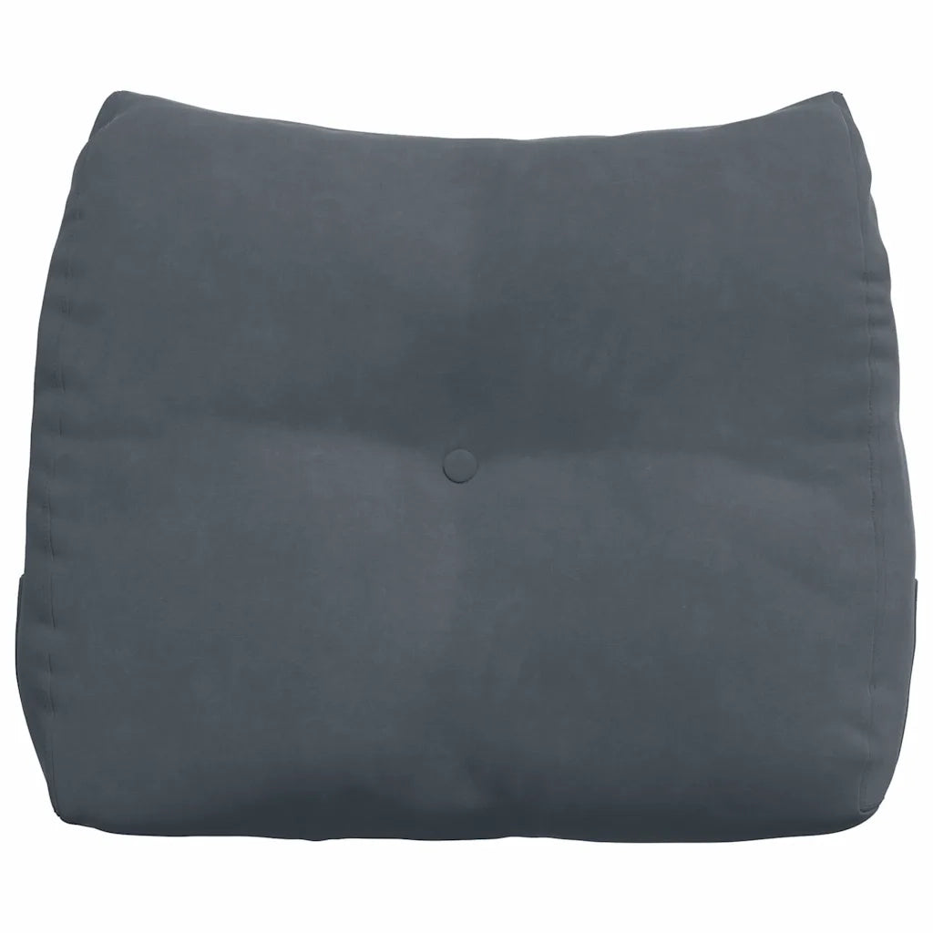 Cuscino per Schiena Grigio scuro 60 x 24 x 50 cm Velluto 42014401