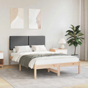 Letto con Testiera Rivestita Grigio scuro 135 x 190 cm 877920