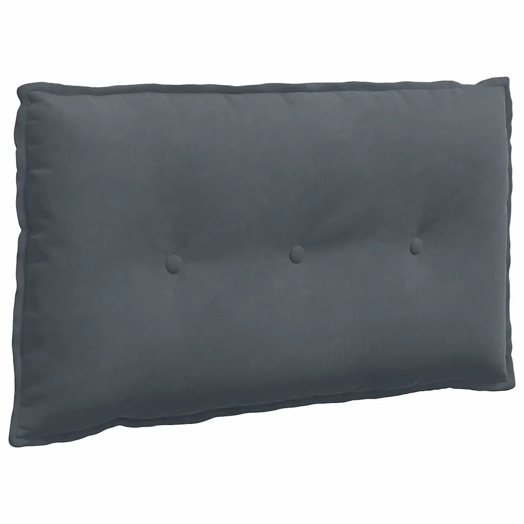Cuscino per Schiena Grigio scuro 80 x 50 cm Tessuto in Cords 42014719