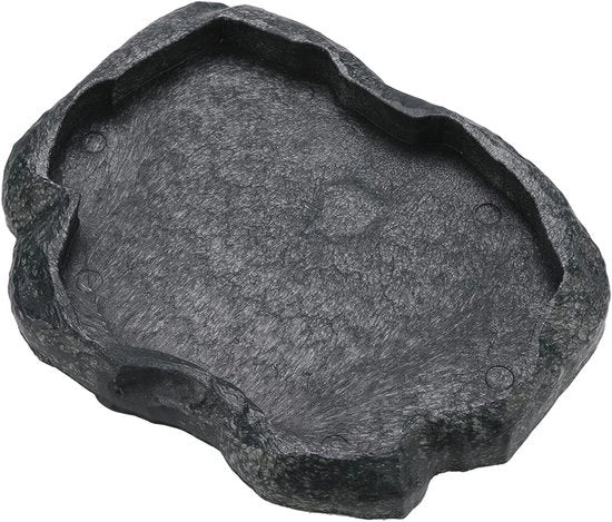 Sistema alimentare e di riscaldamento per rettili - Bacinella per alimentazione e riscaldamento - Verde - Sostenibile - Piatto alimentare e di acqua per rettili - Per schildpad e lucertola - Verde S - Verde.