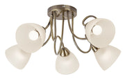Lampada da soffitto Palomina 5 luci bronzo Rabalux