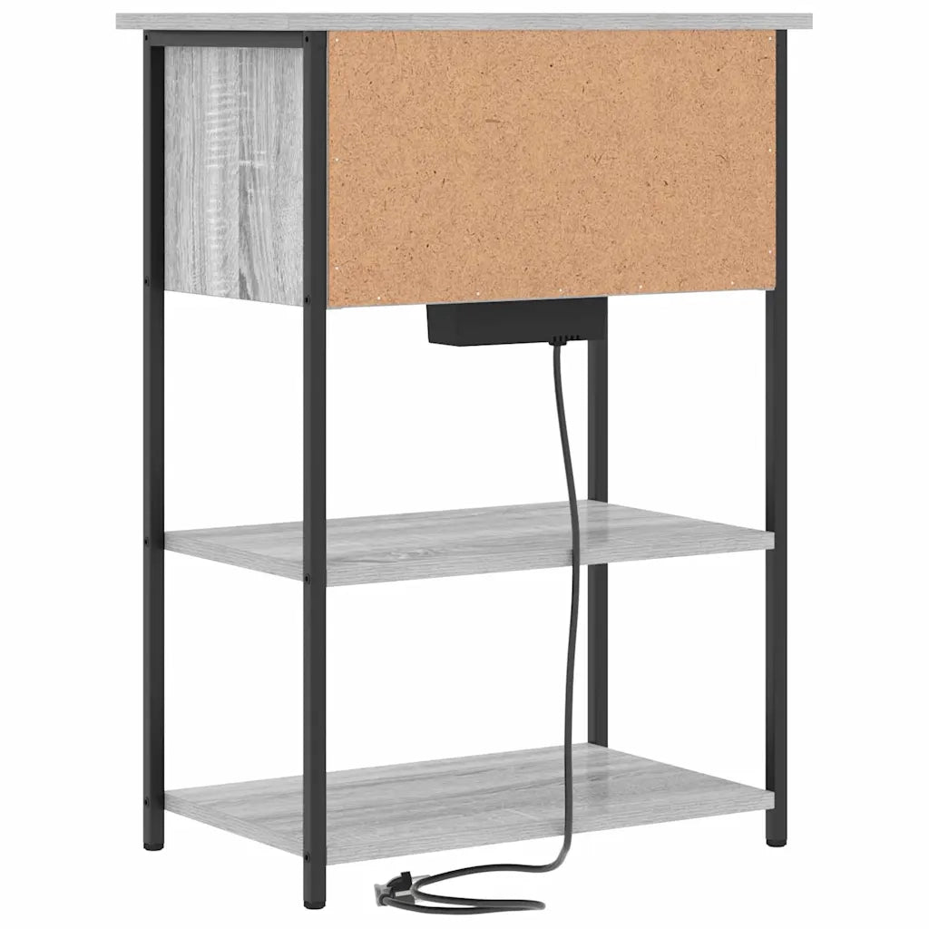 Comodino | Armadio da Notte | Mobiletto da notte Grigio Sonoma 55 x 31 x 76 cm