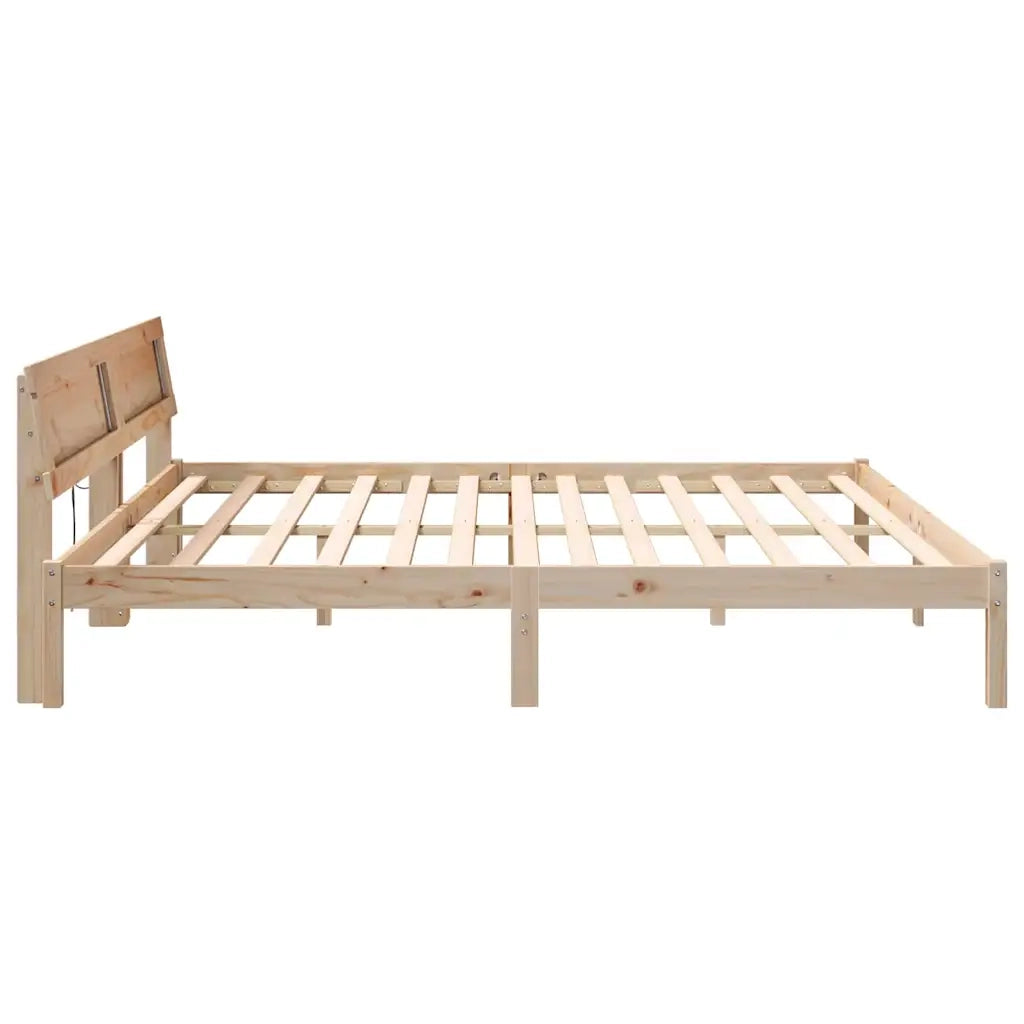 Letto matrimoniale | Letto per adulti | Struttura del letto Marrone 180 x 200 cm Pino massello