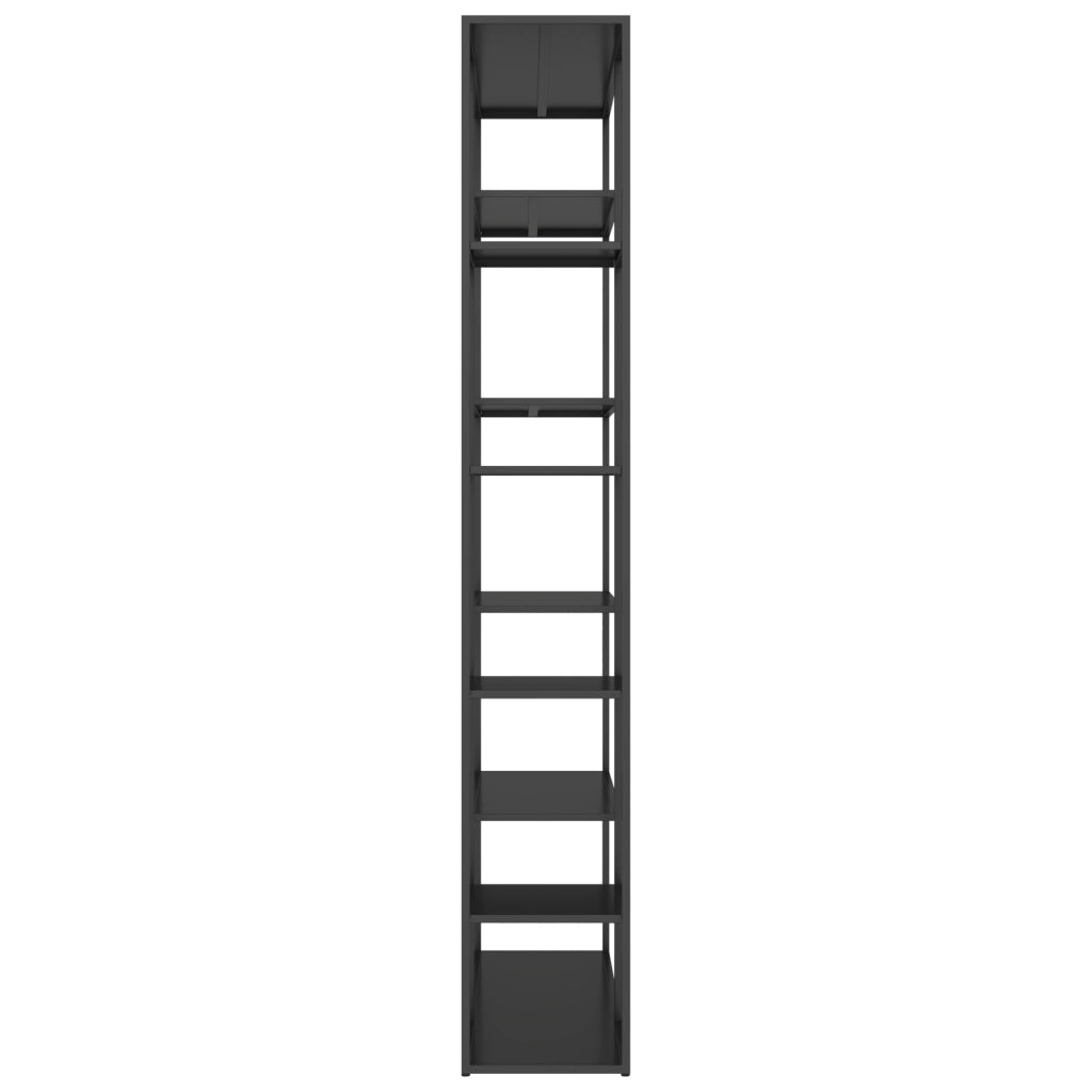 ELISABETH, libreria in metallo nero alta 189 cm