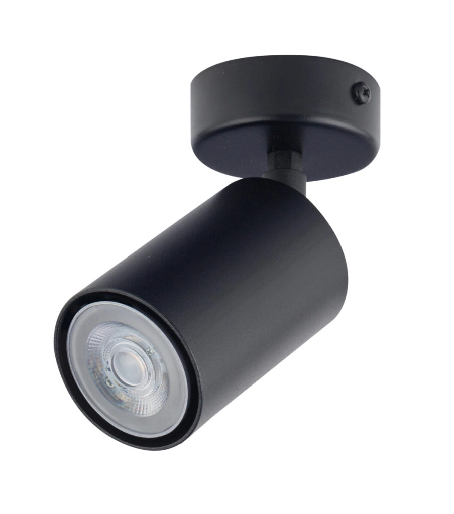 Faretto soffitto moderno nero tondo GU10 25W Zoom Sigma