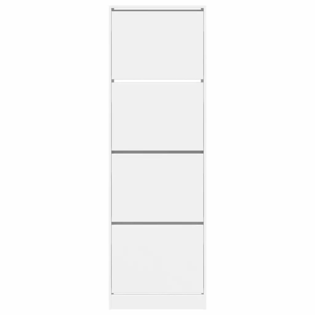 Scarpiera con 4 Cassetti Ribaltabili Bianca 60x34x187,5 cm 3214371