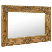 Specchio da Parete Stile Barocco-Specchio a Muro-Specchio Decorativo 60x40 cm Oro
