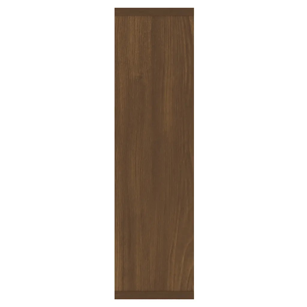Mobile a Specchio con LED-Armadietto a Specchio Rovere Marrone 76x15x55 cm
