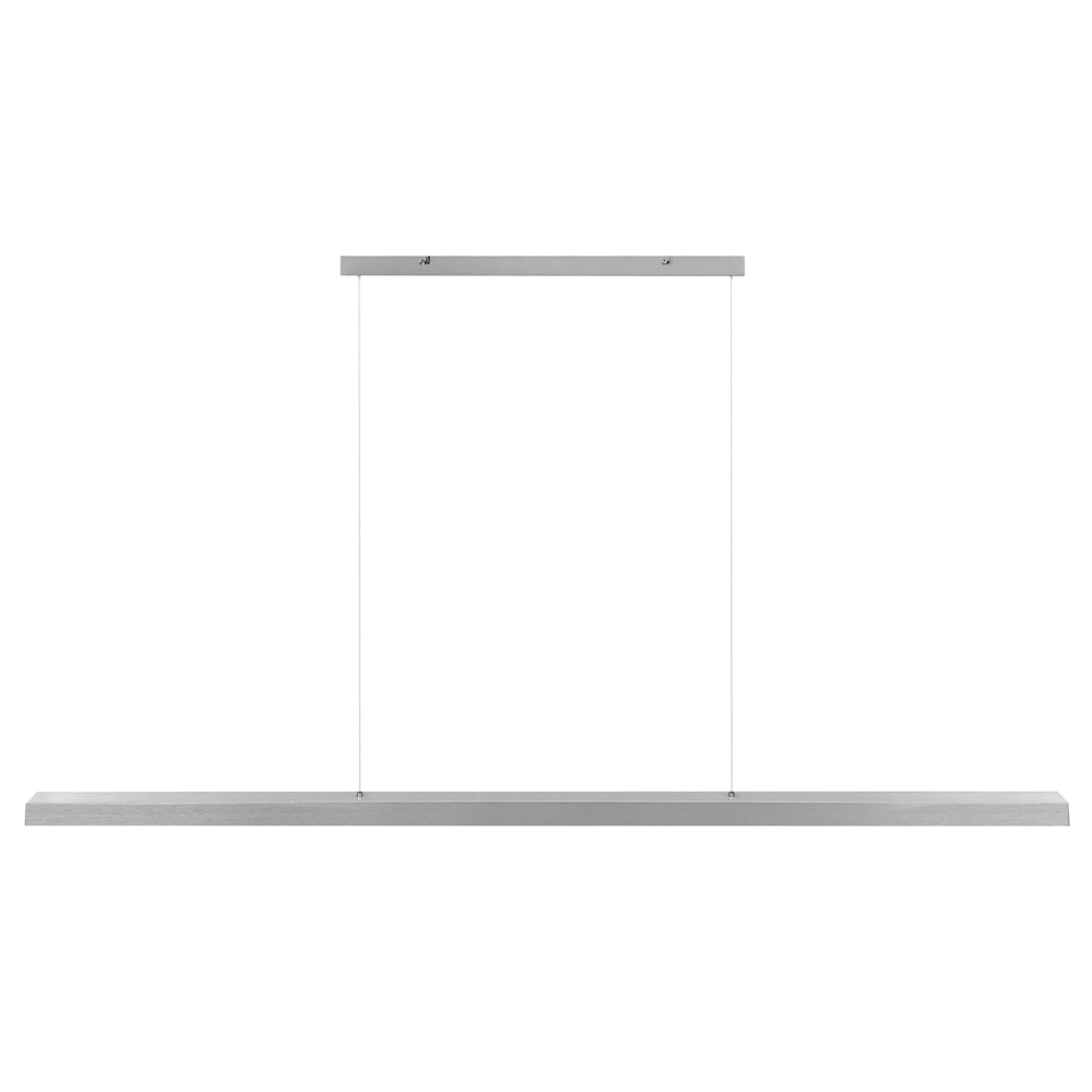 Lampada a sospensione lineare a LED in metallo argento 160 cm stile industriale forma minimalista