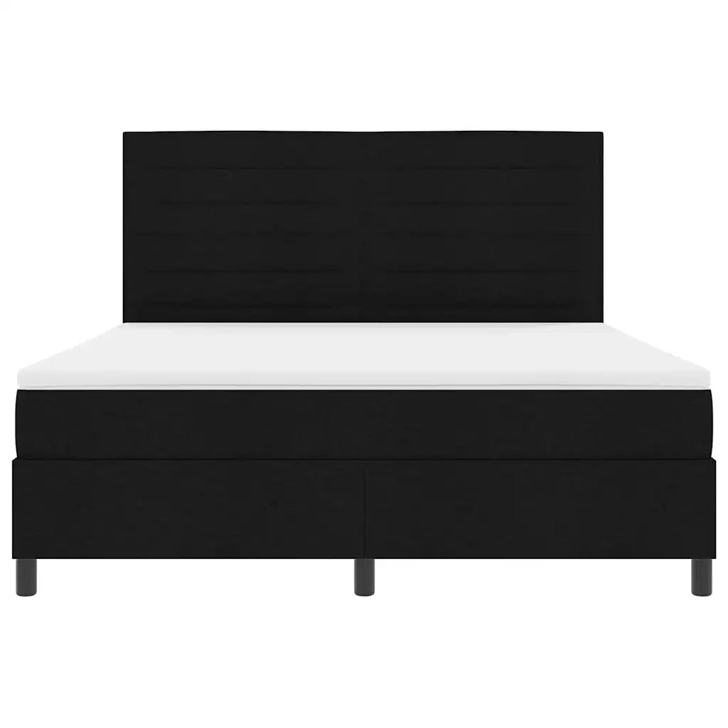 Letto a molle con materasso con led Nero 180 x 200 cm Tessuto 3342811