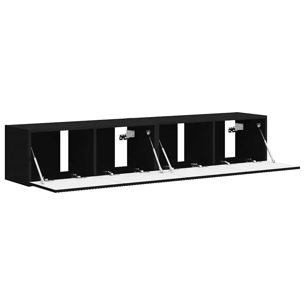 Mobile TV da parete 2 pcs Nero 78,5 x 31 x 29,5 cm 892212