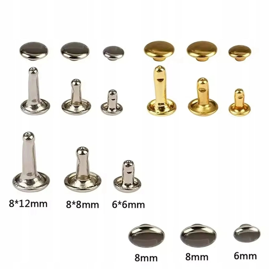 Set di Rivetti FixCraft 360Z – 360 Pezzi, 6–12 mm | Metallo Resistente | Per Pelle, Borse, Cinture, Fai da Te