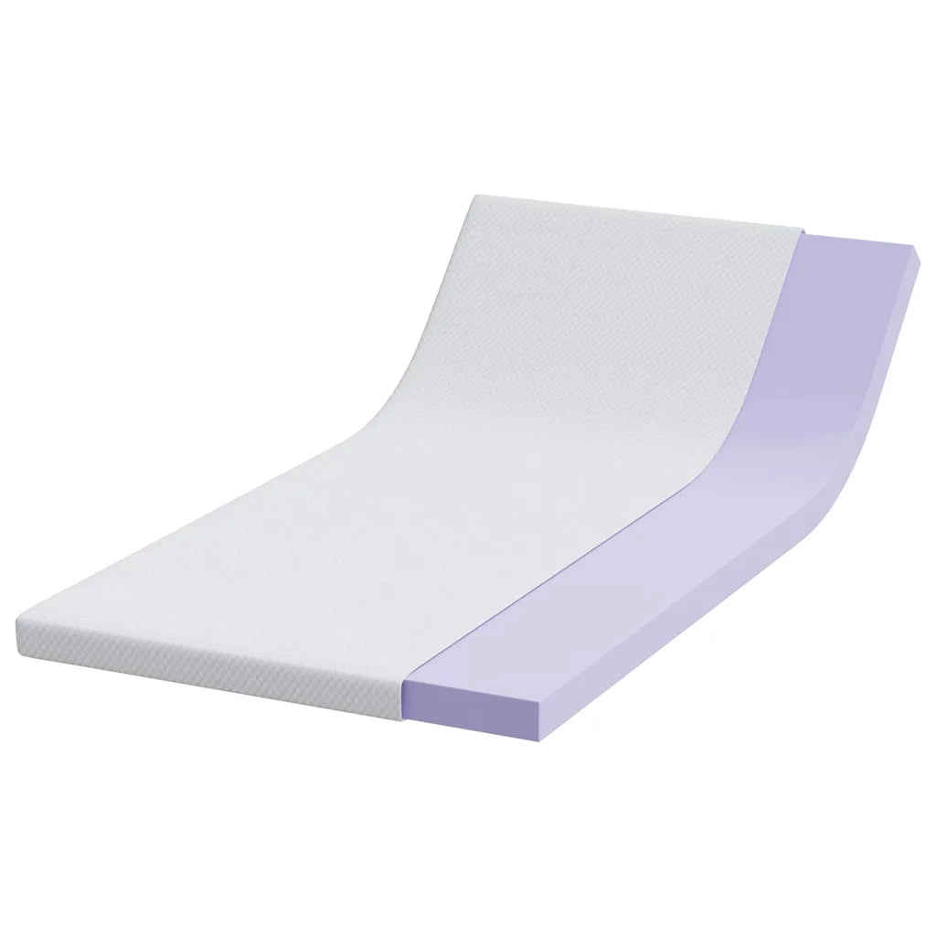 Topper per materasso Bianco 90 x 190 cm Tessuto Jacquard 4106233