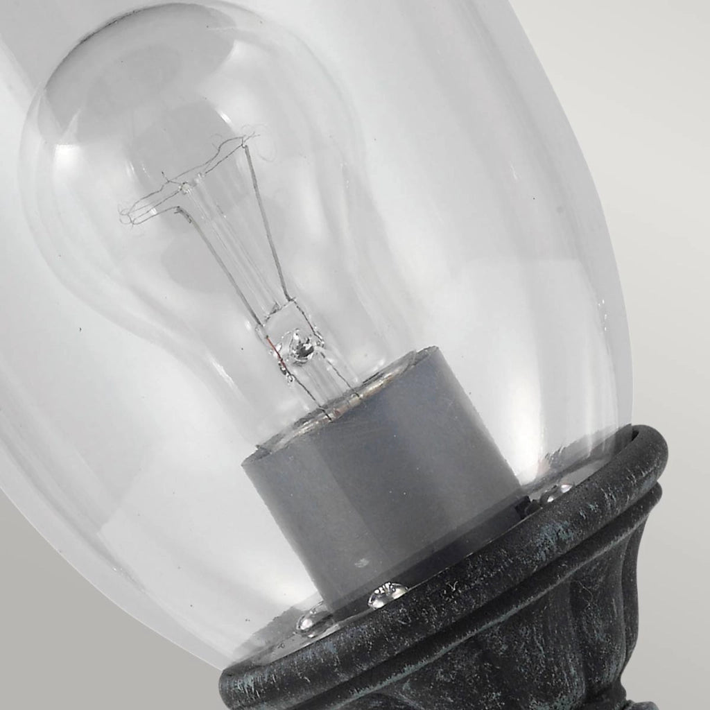Lampada da esterno a colonna retro verderame E27 Elstead