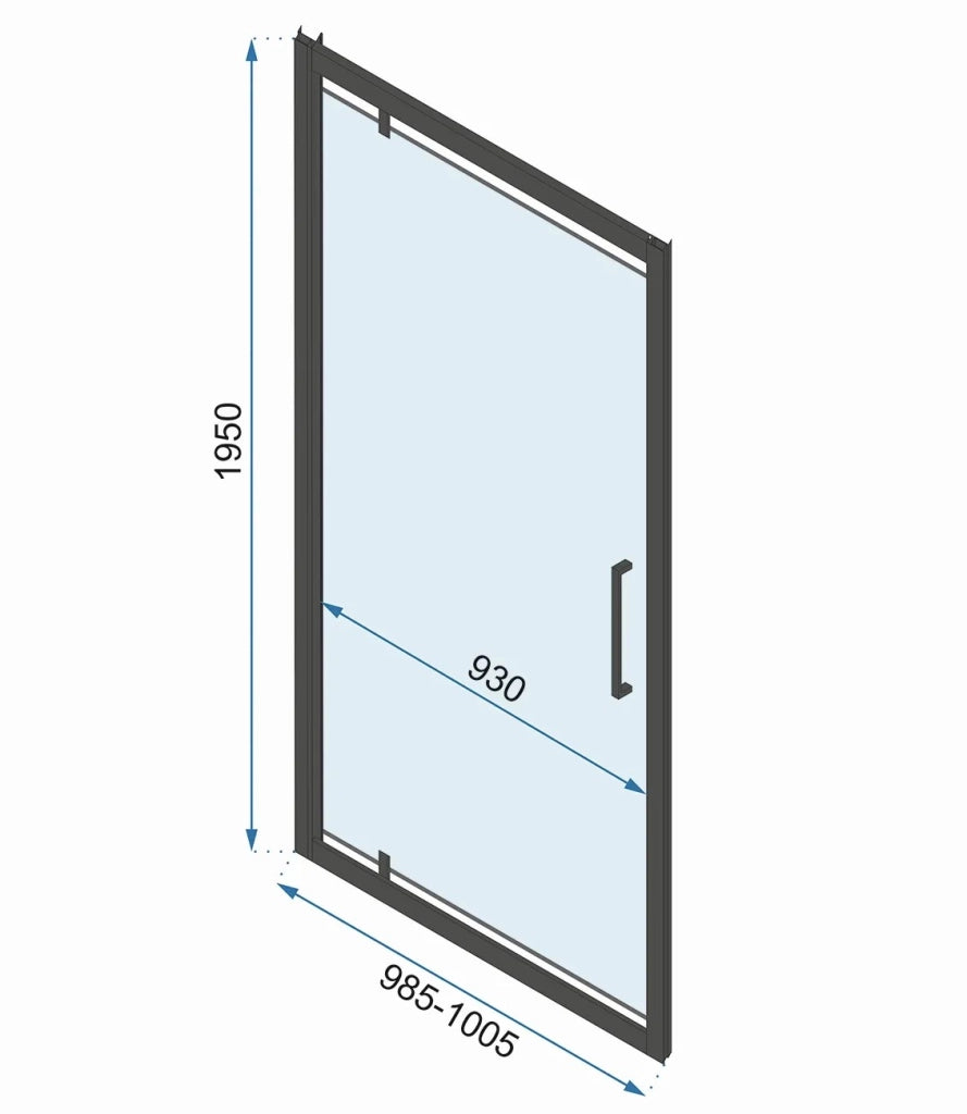 Cabina Doccia A Parete Rea Rapid Swing Chrome 90x100