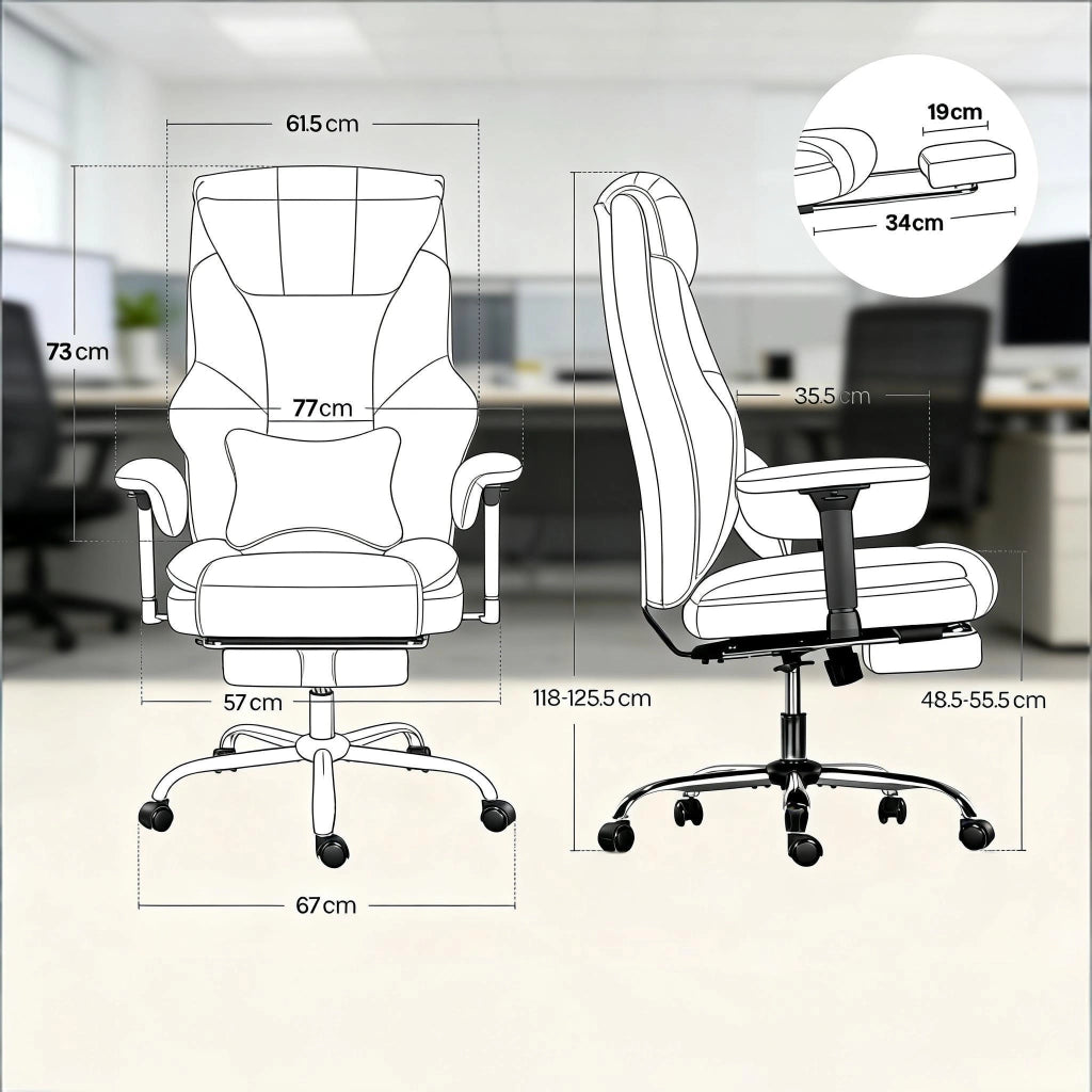 SEDIA DA UFFICIO ergonomica regolabile in altezza nera