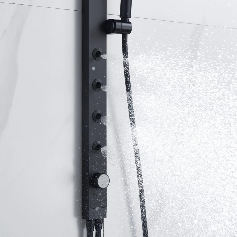 Colonna doccia 3 getti con deviatore 3 vie bodyjets nero Aquasanit - serie Phuket