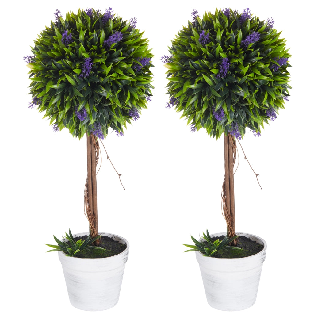 Set 2 Piante Artificiali Lavanda ¨C Zephmum ¨C Bianco Verde Viola